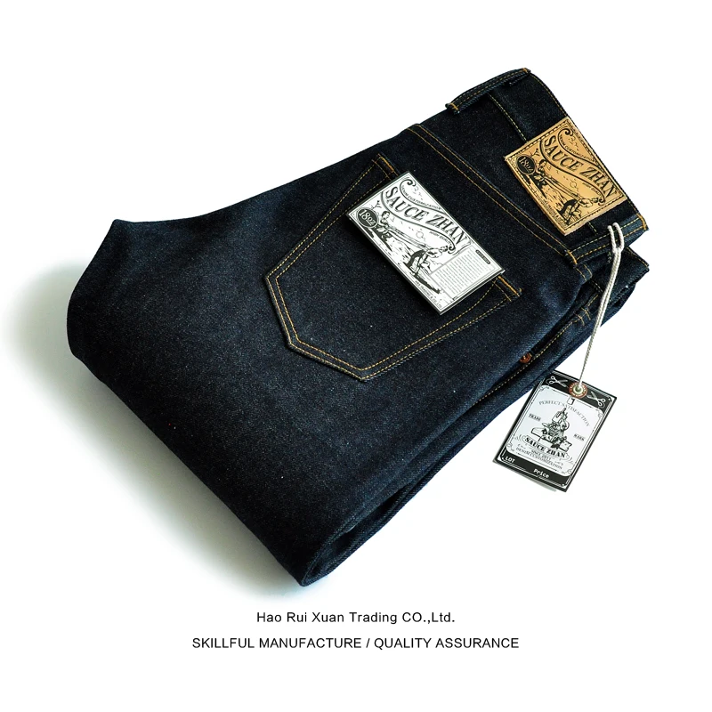 Saucezhan-pantalones vaqueros 316XX-18OZ para hombre, vaqueros con borde de Selvedge, Vaqueros gruesos rectos, pantalones vaqueros Vintage para Otoño e Invierno