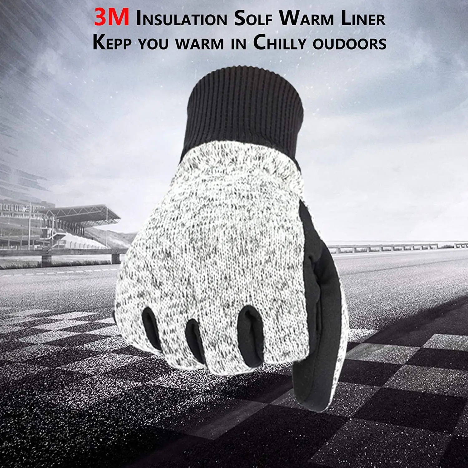 Winter Gloves -10℃ 3M Thinsulate Thermal Gloves Coldproof Warm Running Gloves Touchscreen Road Bike Cycling Gloves for Men Women 6