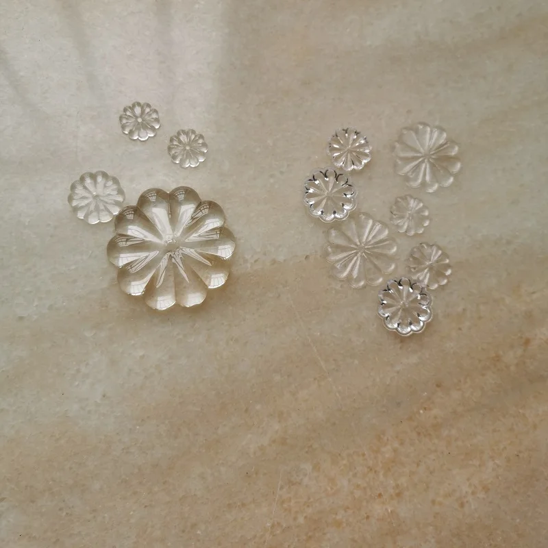 Chrysanthemum Shape Clear Crystal Rossette Beads for DIY Curtain Lighting Chandelier Accessories Glass Decorative Parts