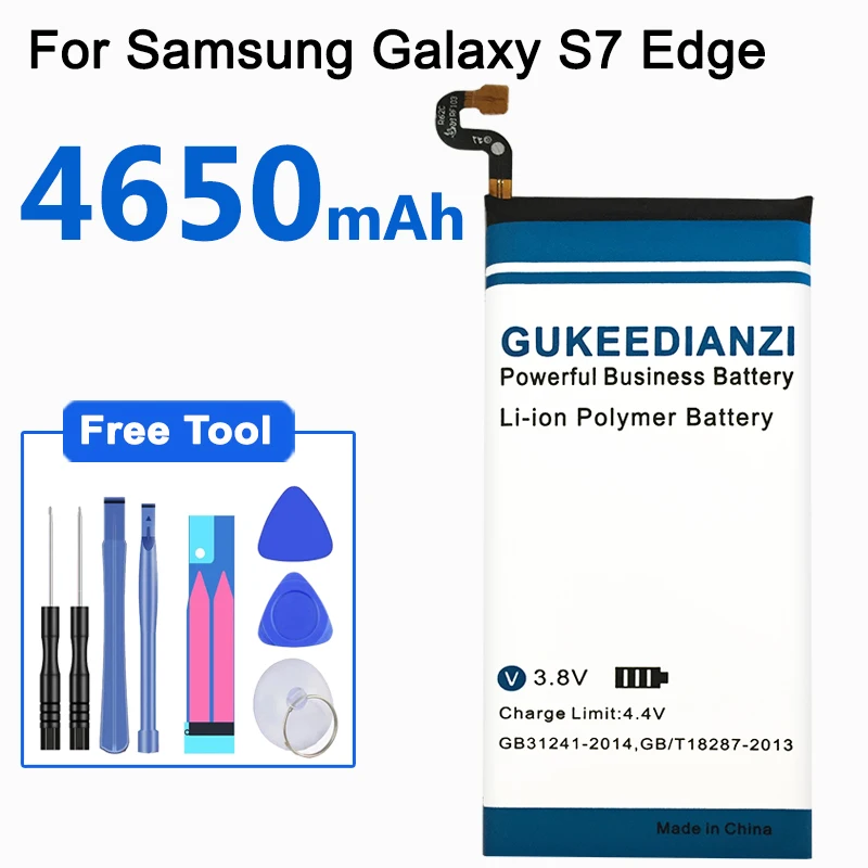 GUKEEDIANZI аккумулятор телефона EB-BG935ABE для Samsung GALAXY S7 край G9350 G935FD SM-G935F батарея 4650 мА/ч +