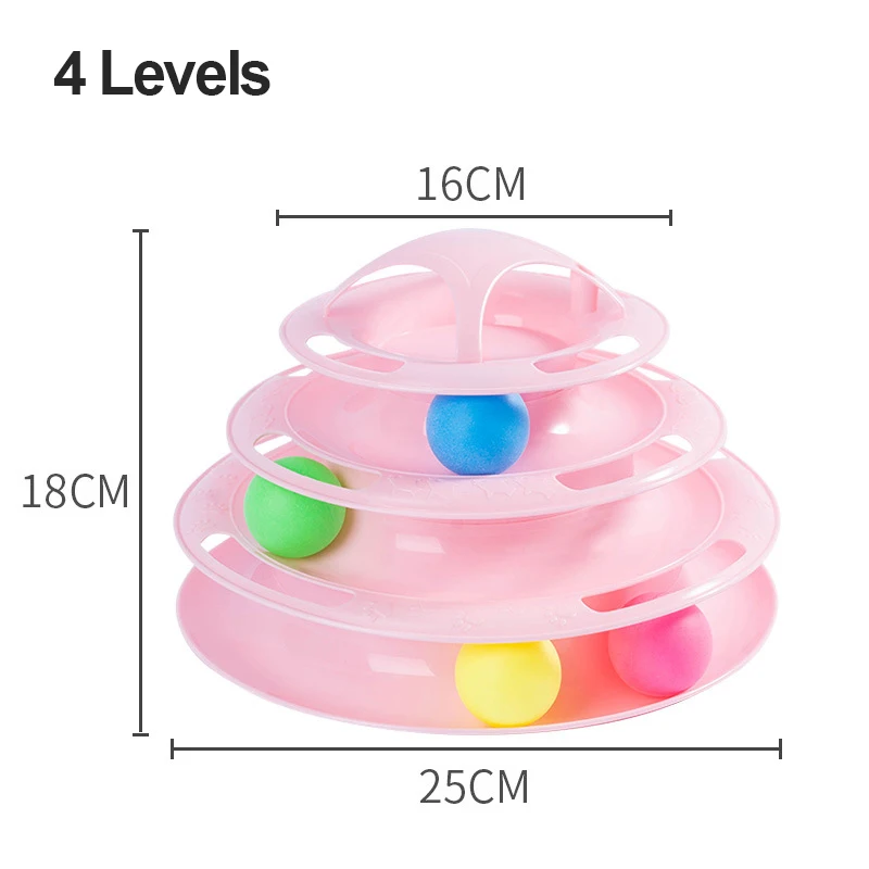 toy dogs for sale 3/4 Levels Pet Cat Toy Training Amusement Plate Kitten Tower Tracks Disc Cat Intelligence Triple Disc Tumbler Ball Interactive flopping fish cat toy Toys