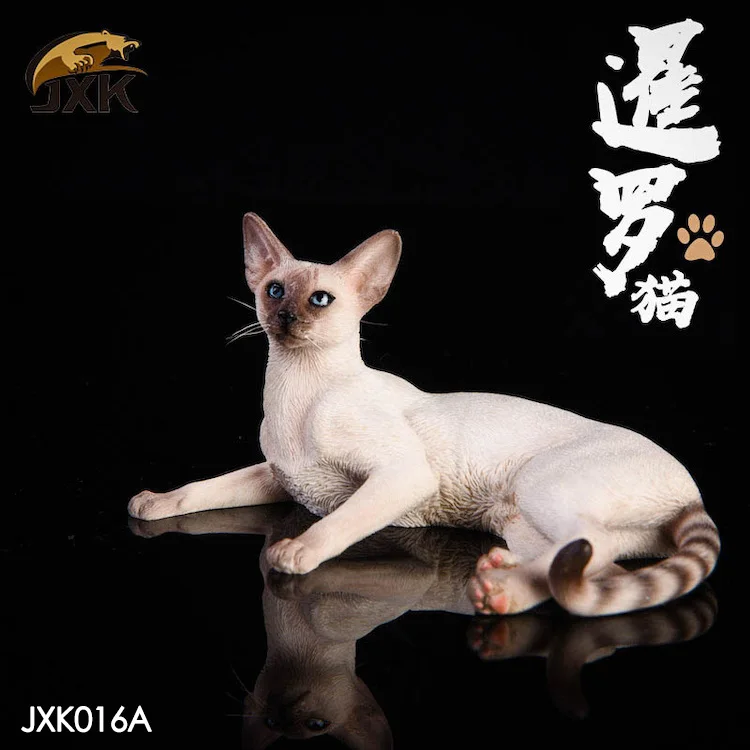 1/6 Resin Animal Model Jxk017 1/6 siamese cat Siamese 3 Colors Pet Animal Squatting Version figure soldier