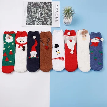 

New 2020 Christmas Cute Children Stereo Sock Winter Warm Gifts Soft Cute Santa Claus Deer Socks Xmas Christmas Socks