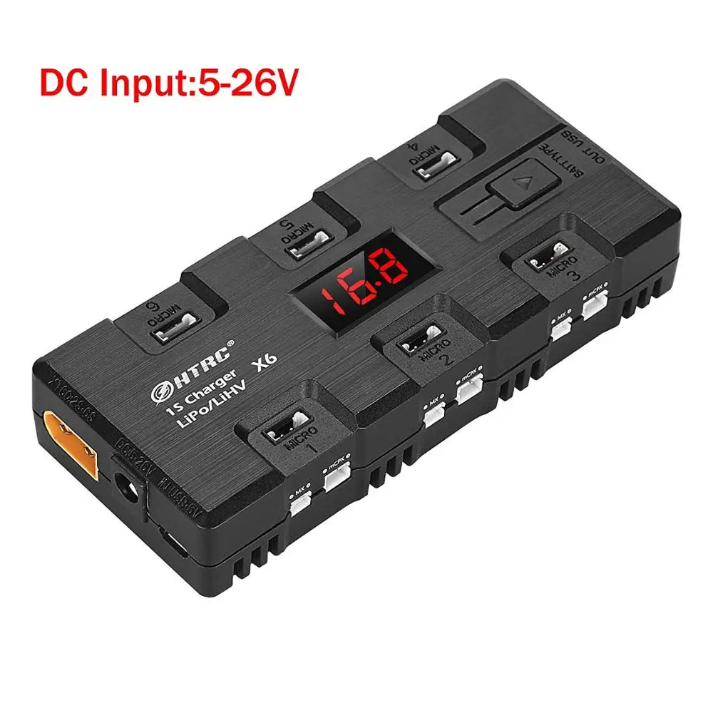 Cena HTRC 3.7V 1S LiHv ładowarka do baterii LiPo z mikro MX mCPX Port USB do Blade Inductrix RC Racing Drone Quadcopter RC ładowarka