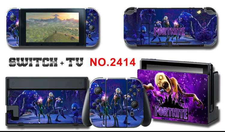 1set New Cute Anime Full Body Sticker for NS Switch Protective Cover Skin Colorful Art for Game Console Joy-Con Controller Decor