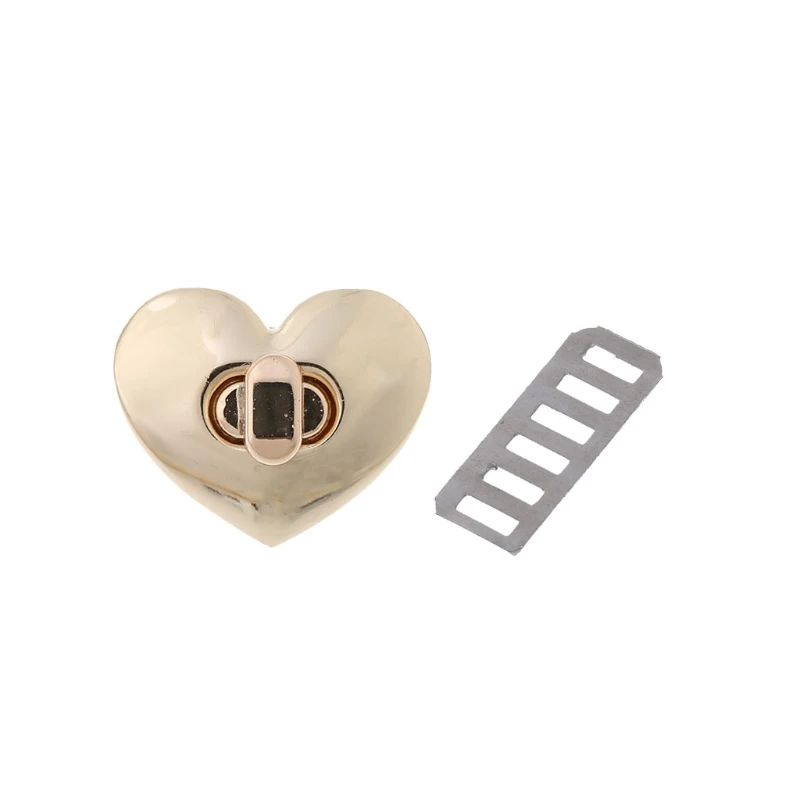 

Heart Shape Clasp Turn Lock Twist Lock Metal Hardware For DIY Handbag Bag Purse M5TE