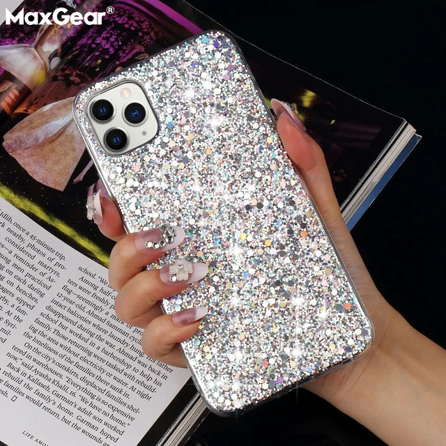 Glitter Phone Case For iPhone 13 12 11 14 15 Pro Max Luxury Soft Epoxy  Crystal Cover For iPhone XR XS 7 8 Plus SE Sequins Funda - AliExpress