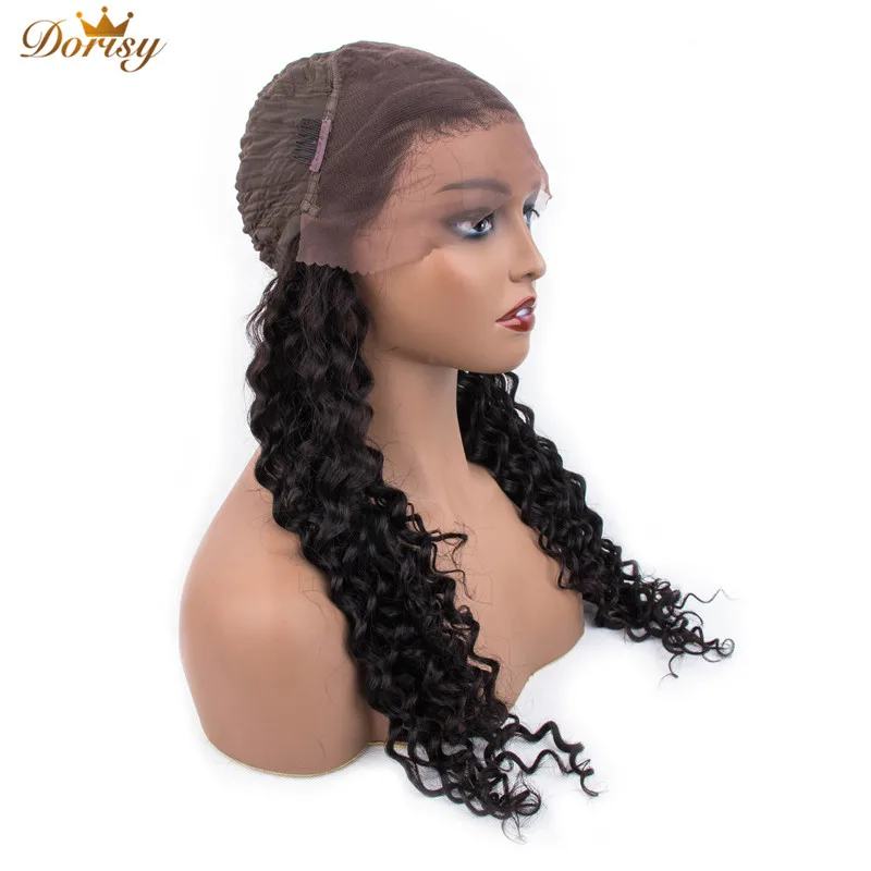 Парики из натуральных волос на кружеве парик с крупными волнами 13*4 парики из натуральных волос для женщин бразильские парики из натуральных волос не Remy Dorisy