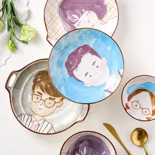 Мультяшное блюдо домашняя керамическая чаша творческая личность симпатичная посуда