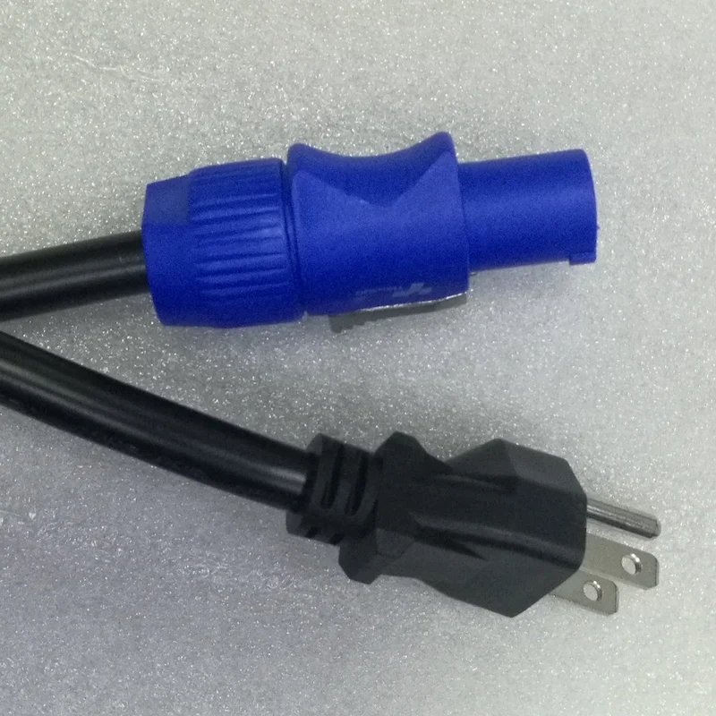 12 Gauge 25'ft PowerCon to Male Power Cable For Powered Speaker Amplifier Module Amplifier Plate
