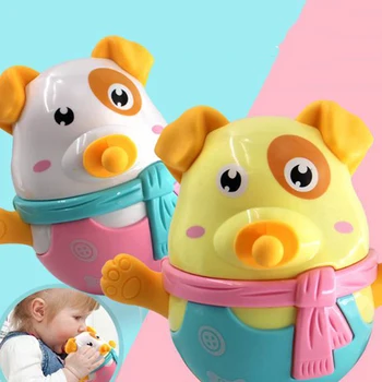 

Small Cute Dog Baby Tumbler Doll Toy Teether Early Kids Educational Learning Toy Gifts for Toddler Infants Teether