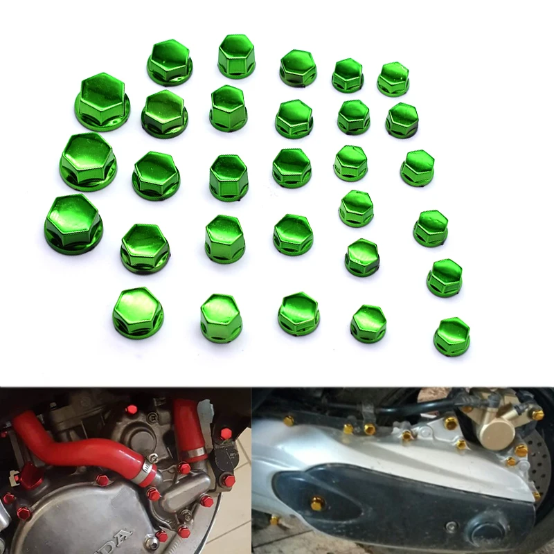 30Pcs/set Motorcycle Screw Cover Cap Nut Bolt Decoration Chrome Plating plastic For Yamaha VMX1700 MT-01 FZ1 MT09 MT07 XJR1300 | Автомобили