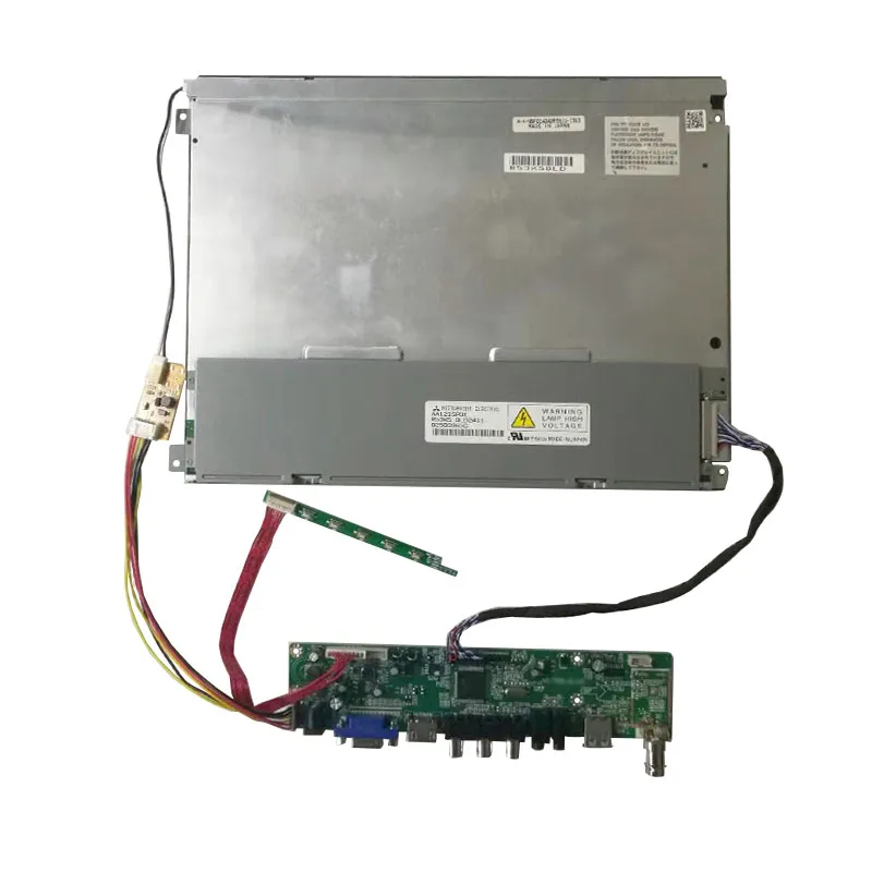 LCD and board AA121SP03 12 ''800*600 DIY Расширение промышленного экрана многофункциональная плата управления Поддержка HDMI VGA USB BNC AV интерфейс - Цвет: LCD and board