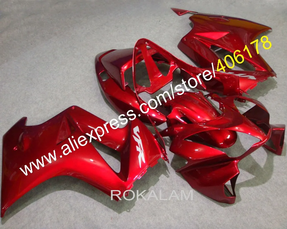 Дешевый индивидуальный обтекатель для Honda VFR 800 02-12 VFR800 2002-2012 темно-красный корпус