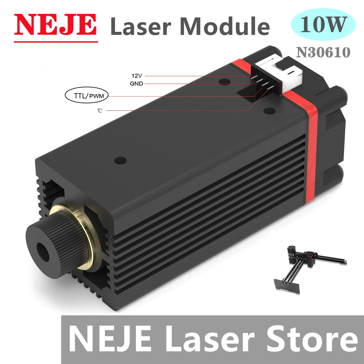 

NEJE N30610 10W Laser Head Module CNC Blue Focusable with TTL PWM Modulation for DIY Laser Engraving Machine Wood Cutting Tool