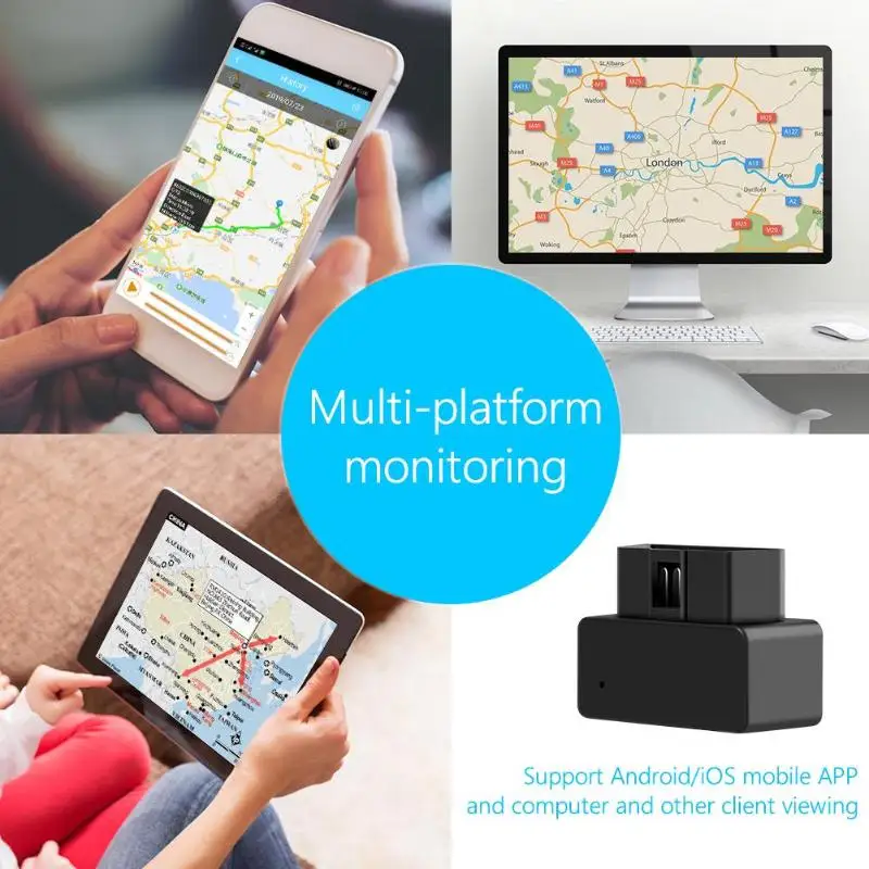 Автомобильный G500M OBD II gps трекер GSM 16 Pin OBD2 устройство слежения gps+ локатор Beidou с приложением для Android iOS