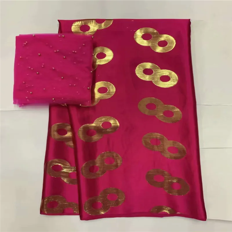 Африканская мягкая шелковая ткань для одежды, аккуратная вышивка на золотом и фиолетовом сатиновом материале со швейцарской вуалью, кружевная ткань LXE100508