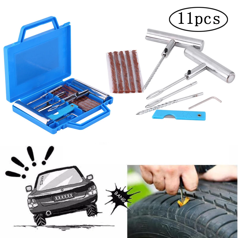 Details about   Tyre Repair Kit Tire Puncture Emergency Tools Set Motorcycle Bike Car Tubeless 