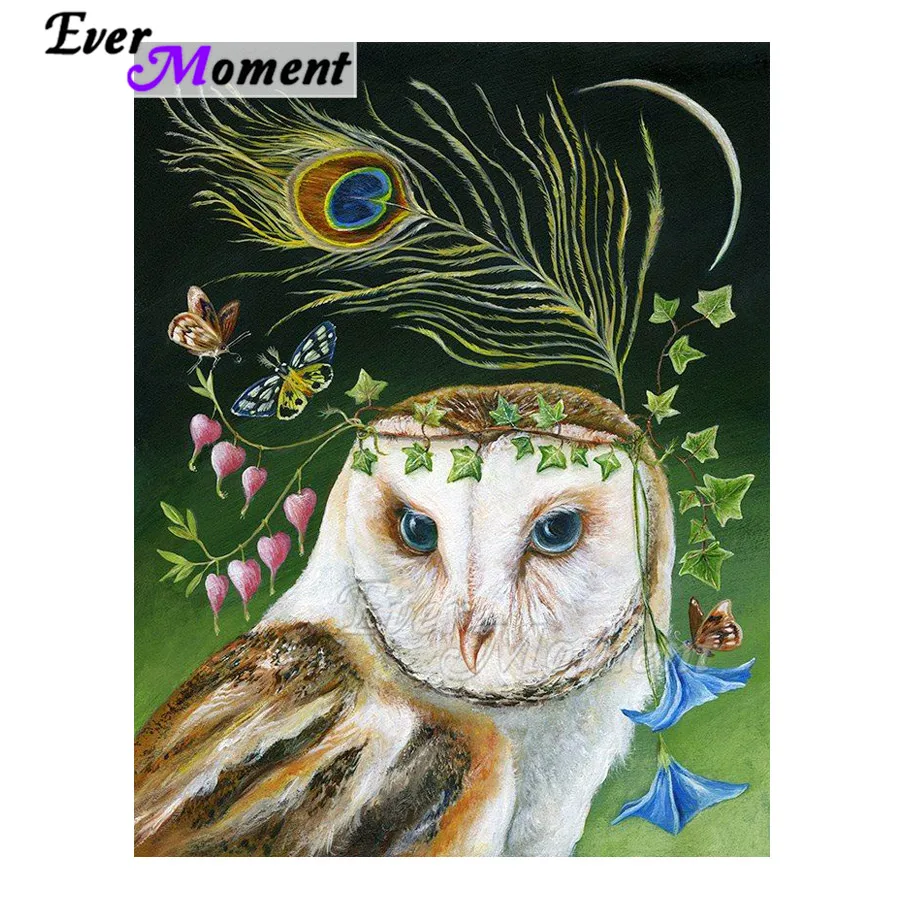 Diamond Painting 5D Full Drill Art Crafts Cross Stitch Owl In The Jungle Decor