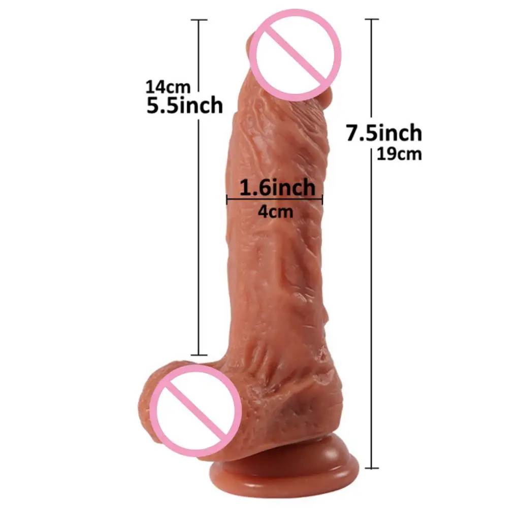 Bendable Realistic Male Peni s Simulation Dildos Female Vagina G-spot Anal Massager with Suction Cup 