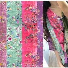 Ткань с принтом рами Ретро Четырехцветная ткань для платья высококачественная ткань рами