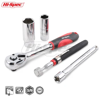 

Hi-Spec 5pc 3/8 Metric Socket Wrench Ratchet Socket Set Auto Spark Plug Torque Wrench Spanner Set Auto Repair Tools SO013