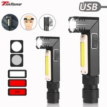 

8000LM LED Flashlight Handfree Work Twist Rotary Clip Waterproof Magnet Mini Lighting Torch