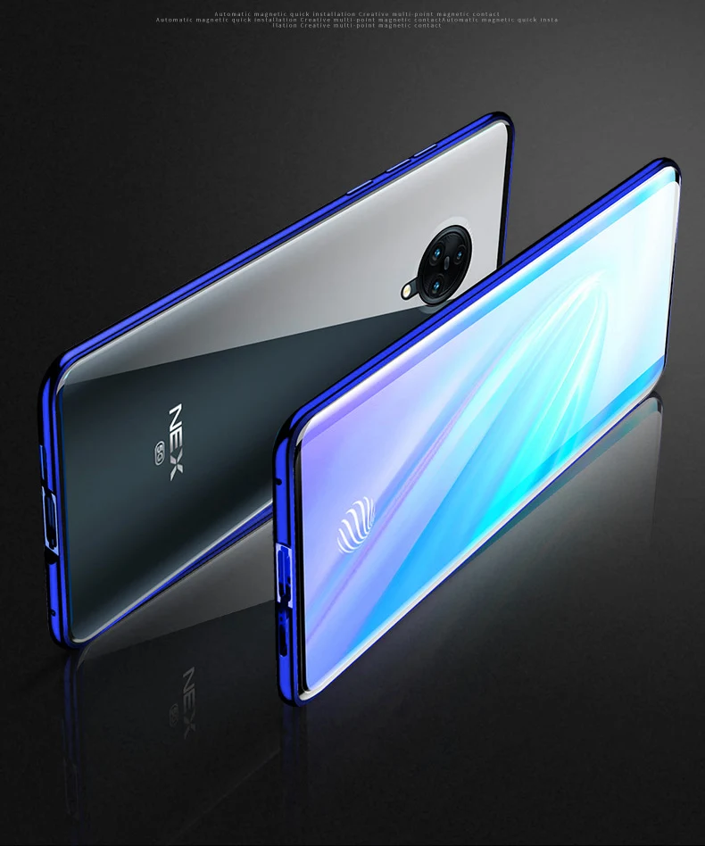 Передний+ задний Чехол из закаленного стекла для телефона для Vivo Nex 3 2 S S5 противоударный прозрачный Магнитный чехол для Vivo Y5S Y7S Y17 15 U3 U1
