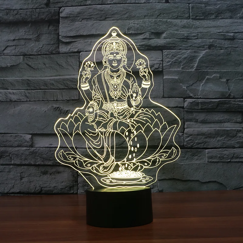 

FS-3107 New Style Stereo Visual Ambience Light Colorful Touch Control 3D Lamp Elephant God Gift Small Night Lamp