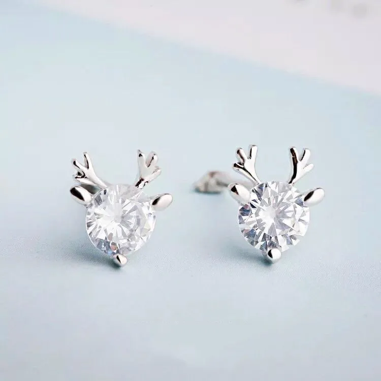 

Deer Head Stud Earrings Lucky Animal Reindeer Earings