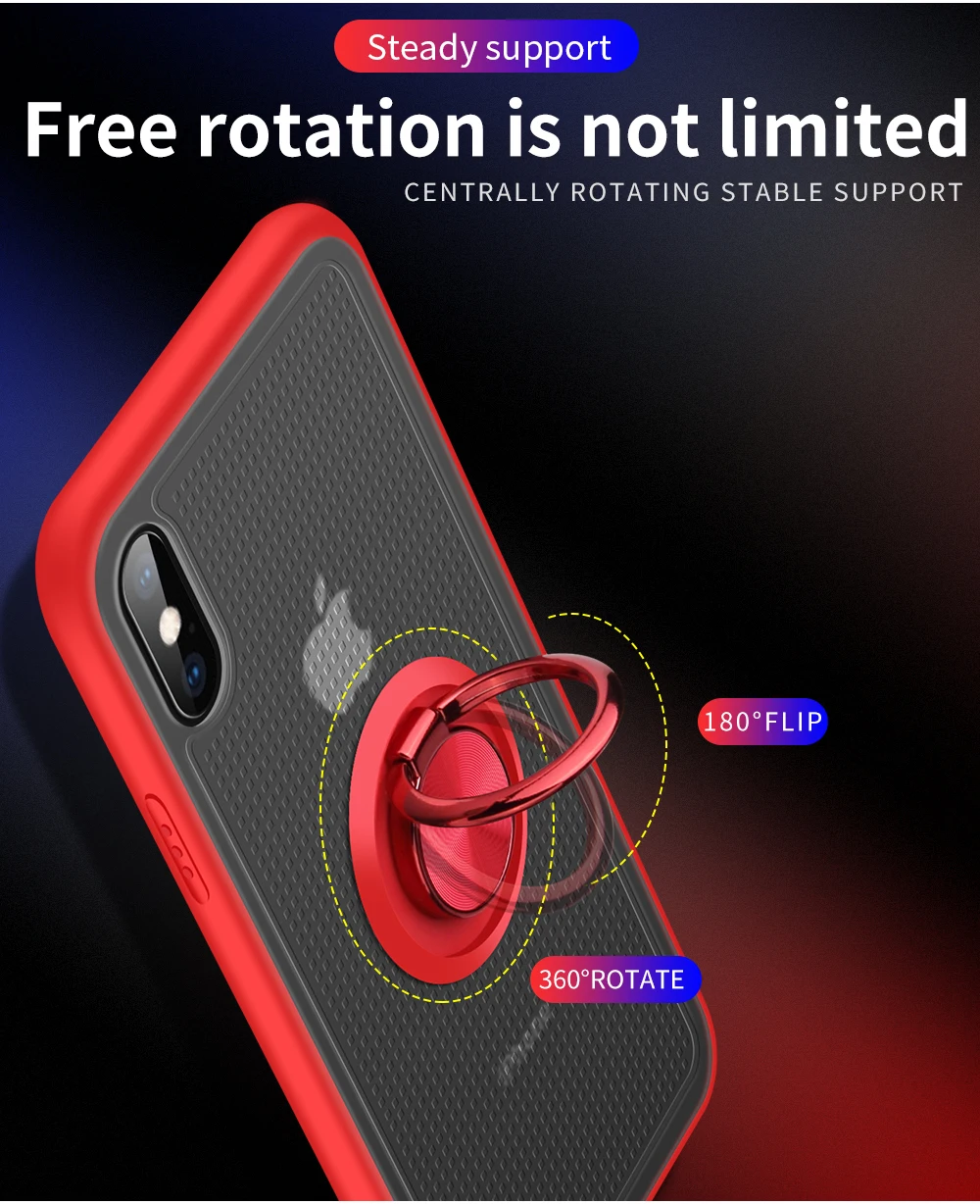 Кольцевой защитный чехол для iPhone 11 Pro XR Xs Max 8 7 6 6s Plus X прозрачный Магнитный противоударный чехол для iPhone 11 Pro