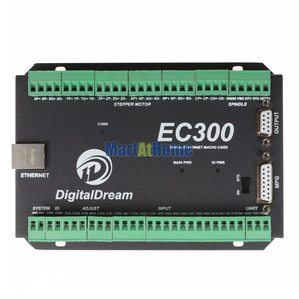 Ethernet 3/4/5/6 Axis Mach3 CNC карта управления движения 300 кГц 24 В постоянного тока поддержка