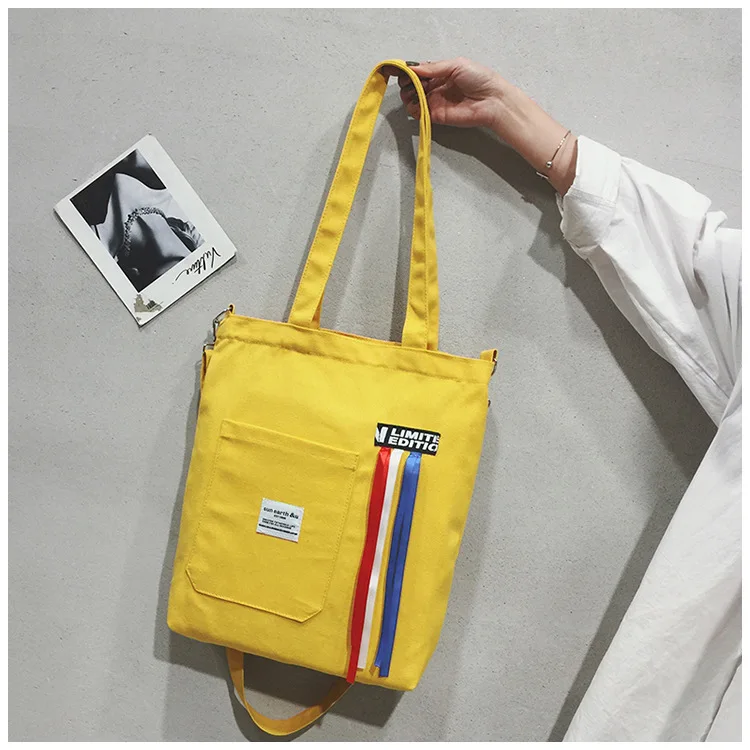 Micro for New Style Korean-style Canvas Messenger Bag Women's Deconstructable Strap Harajuku-Style Student Literature And Art Ve