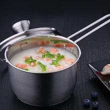 Нержавеющая сталь молочный горшок детское питание Дополнение антипригарное двухслойная Плита Газовая универсальная кастрюля кухонная детская кастрюли для жаркого LA130