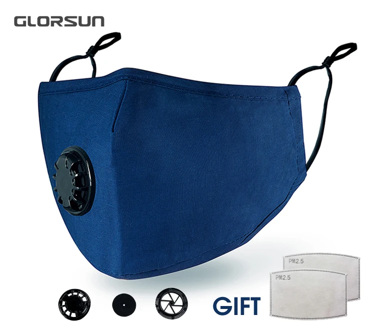 

GLORSUN Kpop Cotton Anti Dust Flu Face Mouth Mask for Winter Running With Carbon Filter Medical K Anti PM2.5 Black Mask Mouth
