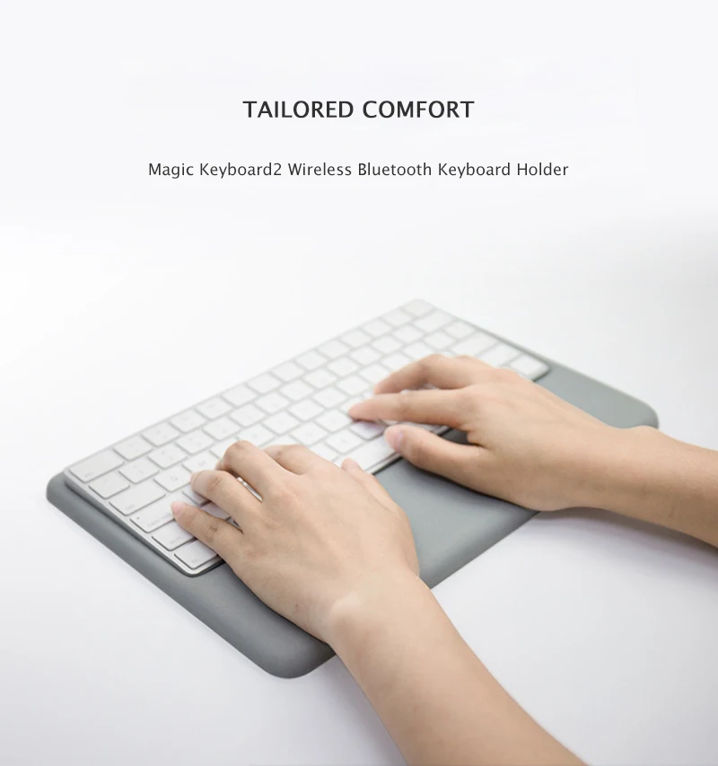 Коврик на запястье Mac Book беспроводной Bluetooth клавиатура Рабочая игровая клавиатура Коврик Удобная силикагелевая подушка для рук Нескользящая защита на запястье