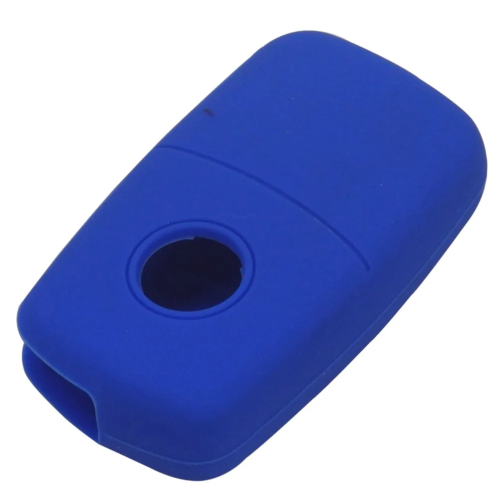 Jingyuqin 30 шт./партия для VW Seat Amarok Polo Golf MK4 Bora Jetta Altea Alhambra 2 кнопки силиконовый Флип ключ чехол, защитная крышка