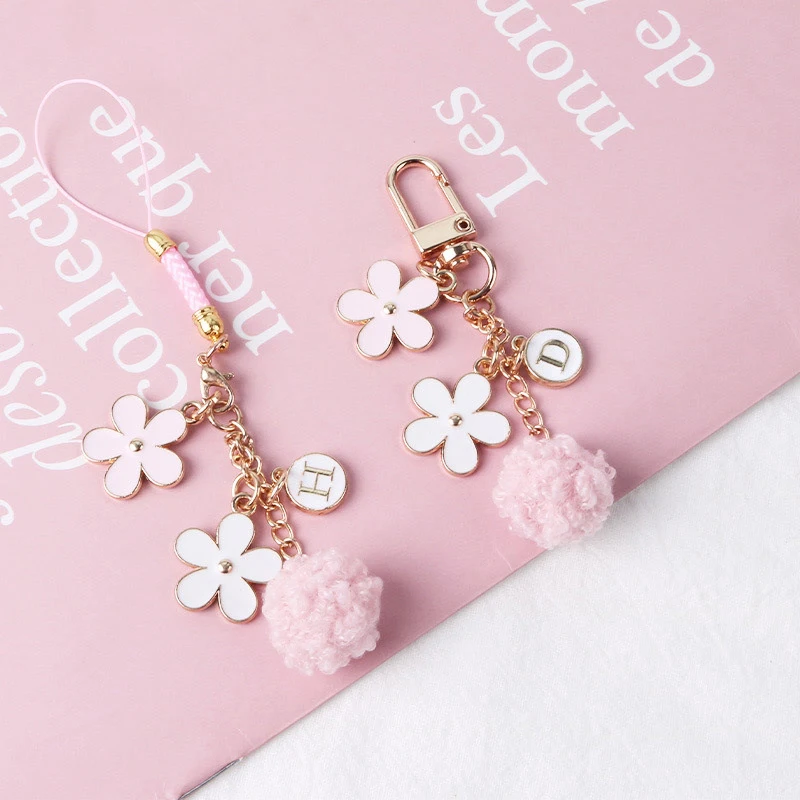 girls Flower Key Ring Kids Purse Pendant for Handbag Car Charm for Women L/&B Olivia Blossoming Rose KeyChains