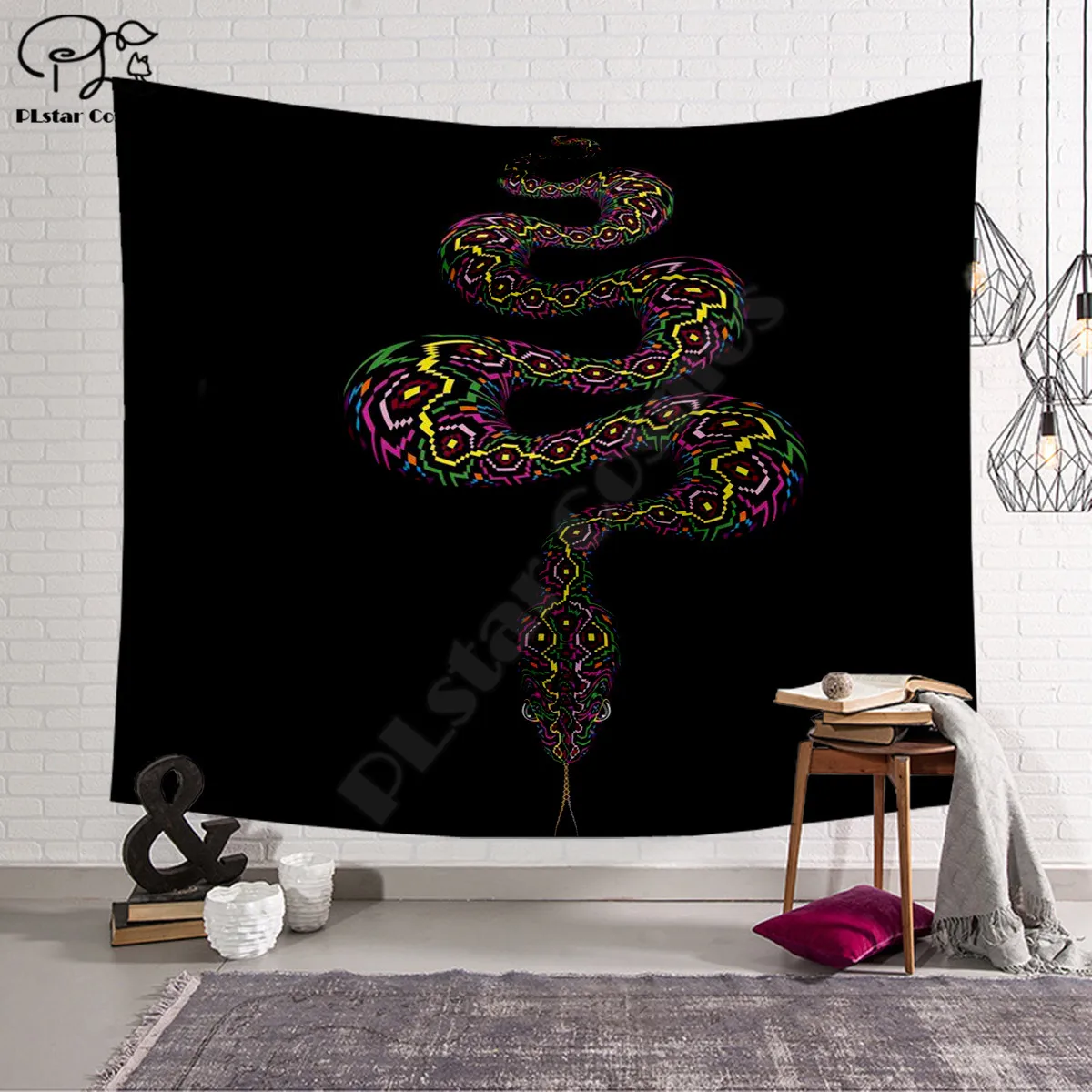

snake Funny cartoon Blanket Tapestry 3D Printed Tapestrying Rectangular Home Decor Wall Hanging style-3
