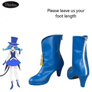 

Anime Star Twinkle Pretty Cure Cosmo Costume Blue Cat Yuni Demon Lord Mao Boots Party Only Shoes Halloween Blue Adult Custom