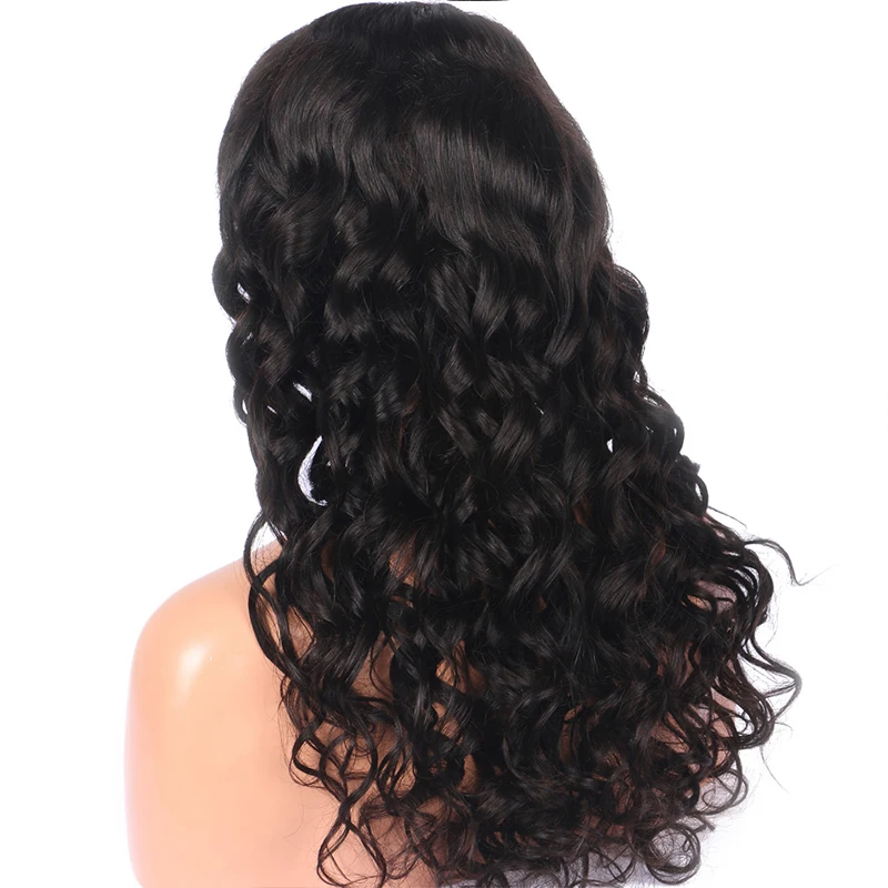 Волнистые бразильские волосы Remy LUFFYHAIR 5x4 5 шелковая основа полный кружевной парик