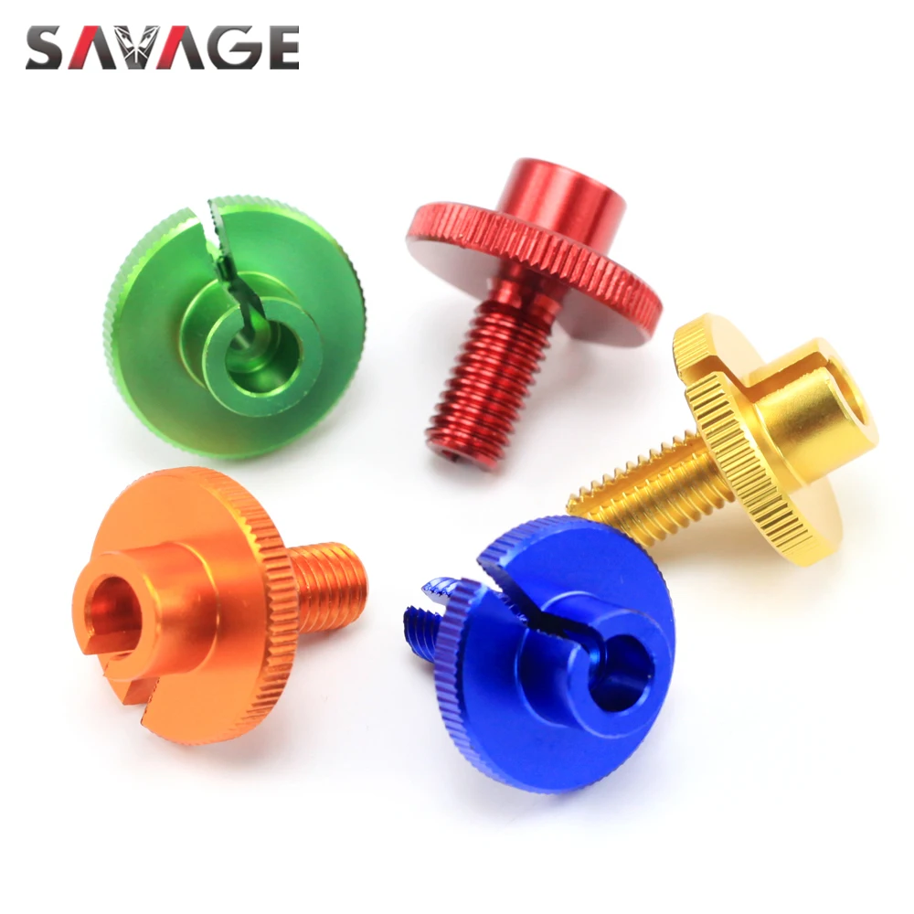 

For SUZUKI GSXR GSX-R 600/750/1000 GXS-R600 GSX-R1000 Blue/Red Motorcycle CNC Billet Clutch Cable Wire Adjuster M10x1.5