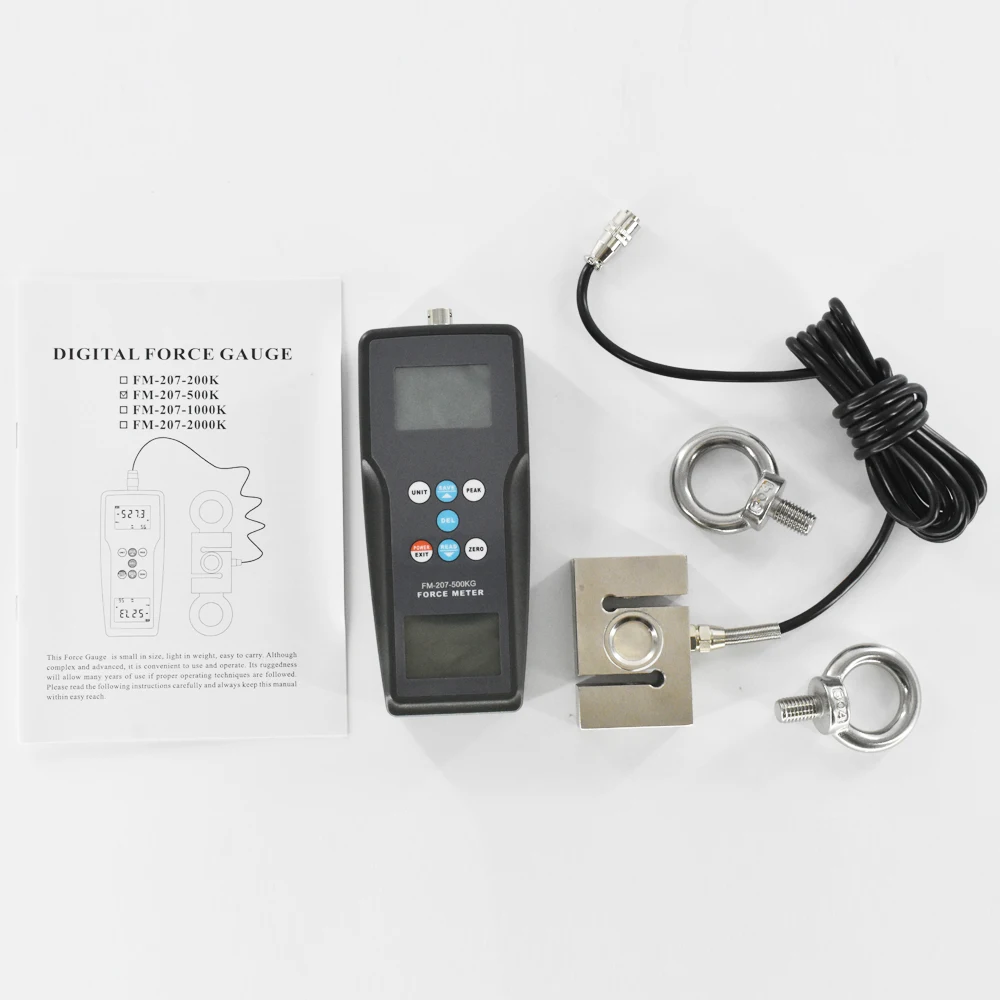 US $150.10 Force Gauge NkgfLbf 4900N push and pull force test FM207500K Mechanical Measuring Instrument