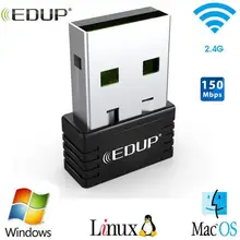 EDUP нано USB беспроводной wifi адаптер 150 Мбит/с Wi-Fi приемник 802.11n USB Ethernet адаптер Сетевая карта Поддержка Windows Mac для ПК