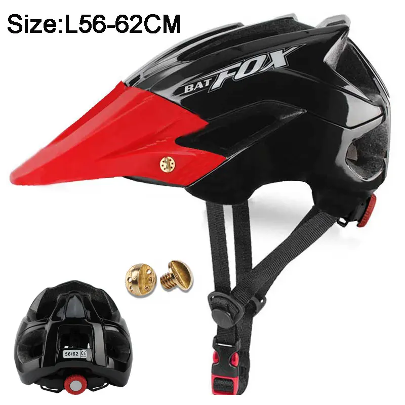 BATFOX, велосипедный шлем для мужчин и женщин,, велосипедный шлем, EPS+ PC, размер 56-62 см, велосипедные шлемы, шлем velo, большой козырек, дорожный, mtb, шлемы - Цвет: 5002