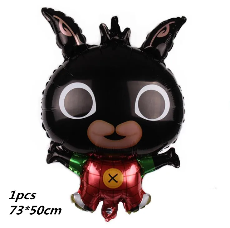 6 шт. 85*45 см Bing Bunny воздушные шары из фольги с мультяшным кроликом шары с цифрами 32 дюйма для детей 1, 2, 3, 4, 5 дней рождения декоративные принадлежности игрушки - Цвет: 1pcs rabbit