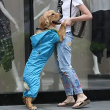 Горячая Распродажа дождевик для собак золотой ретривер большая собака с капюшоном ноги водонепроницаемый и непромокаемый плащ для домашних животных chubasquero perro new913
