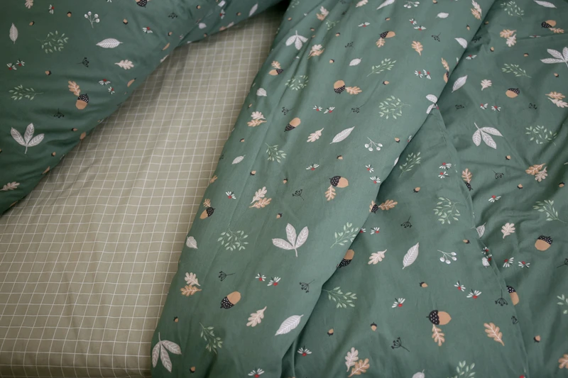 235cm x 50cm Green pine cone full cotton lining DIY Sheet Quilt cover Bedding cloth Decorate manual fabric