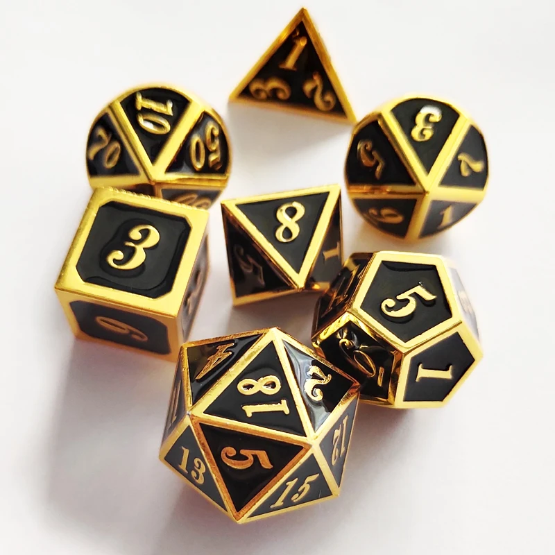 13 Металлические игральные кости набор D& D многогранные игральные кости DND для и драконов ррг настольные игры-DND металлические игральные кости - Цвет: 13