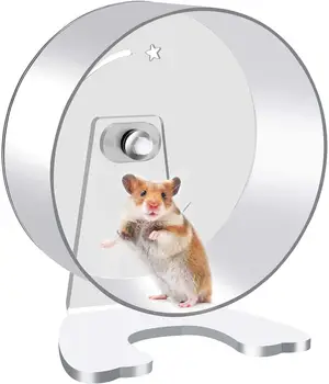

Hamster Exercise Wheel - 8.7in Silent Acrylic Running Wheel for Hamsters, Gerbils, Mice and Other Small Pets